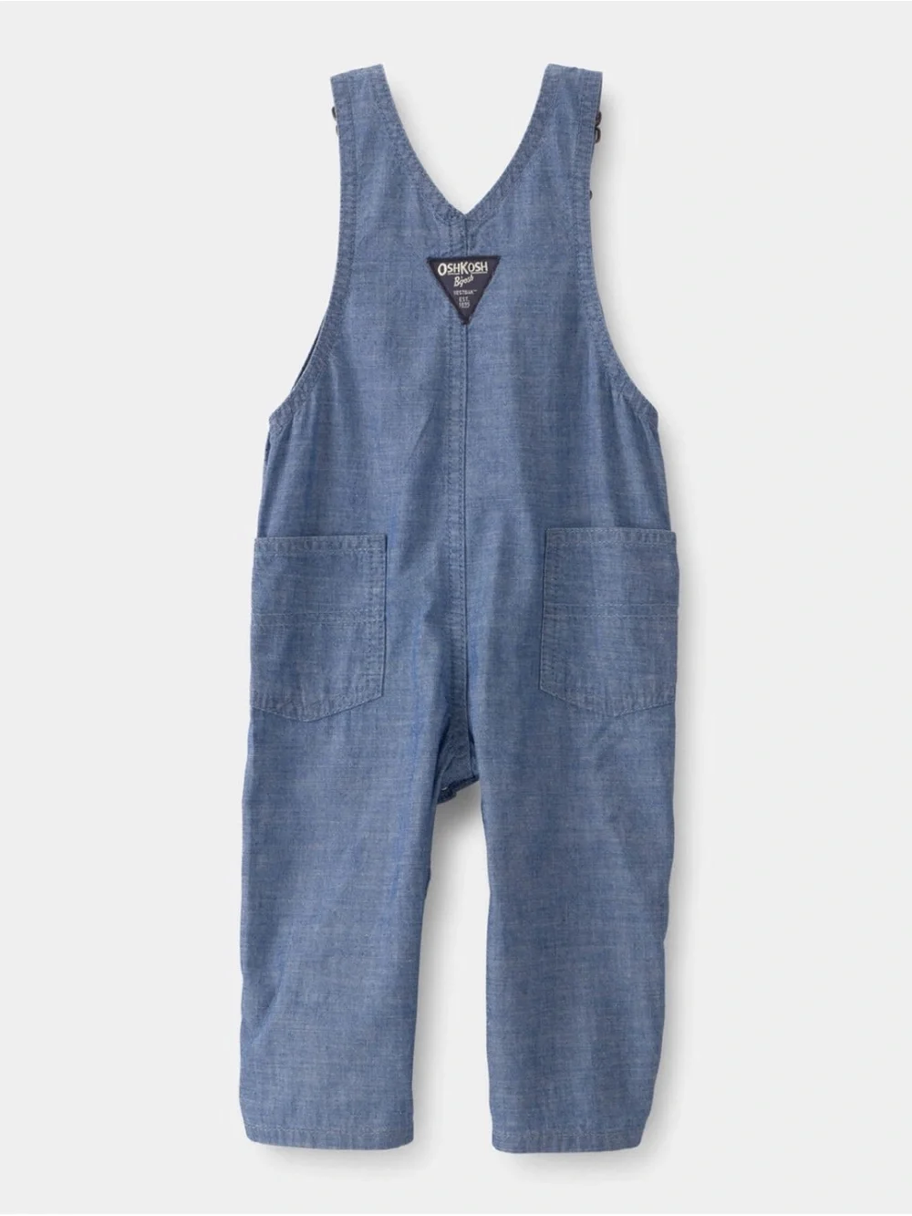 OshKosh B'gosh Baby Boys Chambray Cuffed Overalls 12M